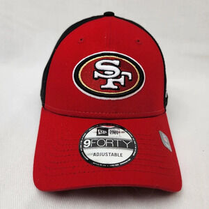 New Era San Francisco 49ers Curved Bill Adjustable Snapback Hat.